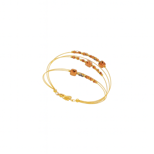 Golden Copper Beaded