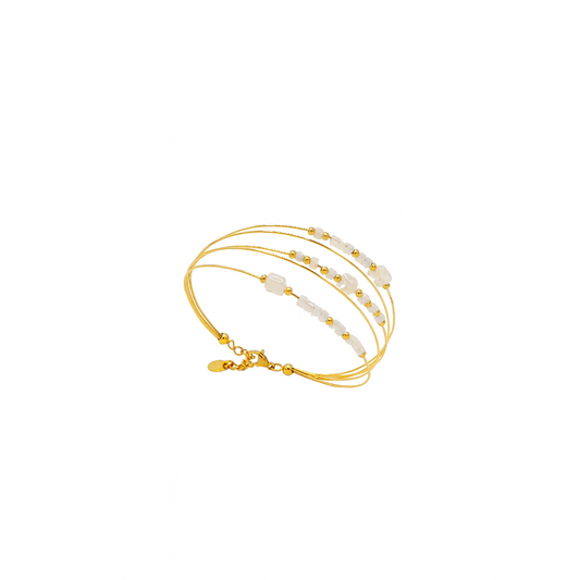 Golden Pearl Bracelet Set