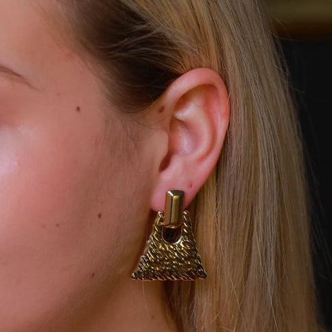 Gold Geometric Textured