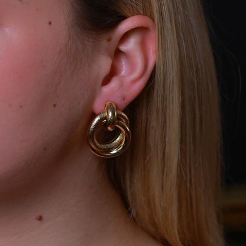 Gold Double Hoop