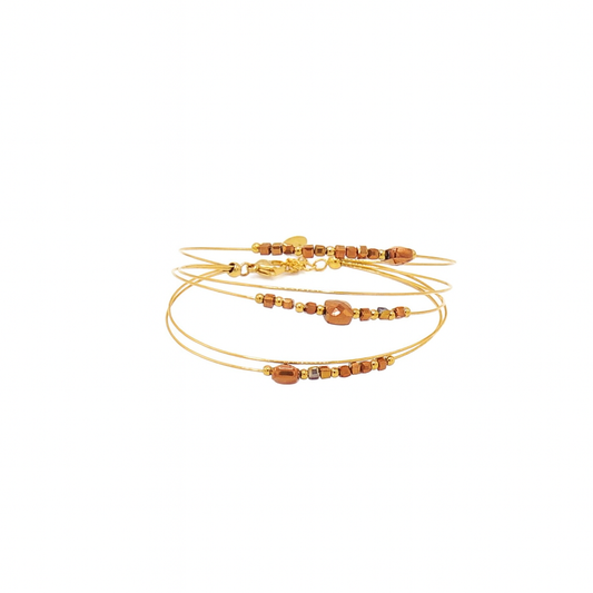 Golden Copper Beaded