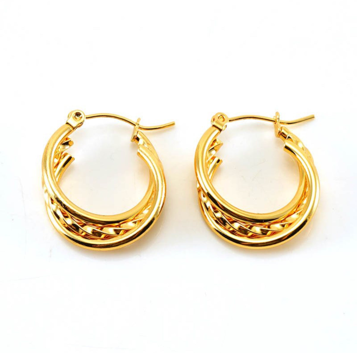 Luxe Braided Hoop Earrings - Amyra's Jewellery