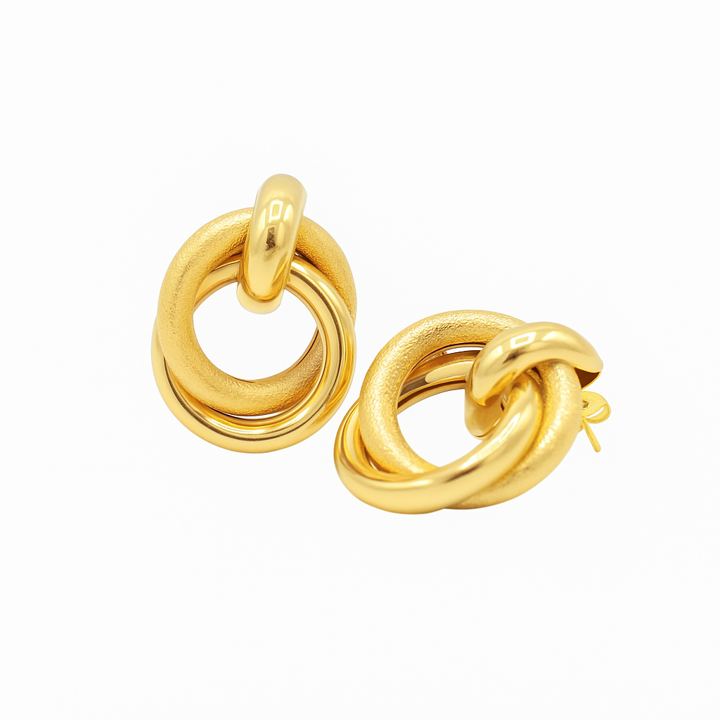 Gold Double Hoop