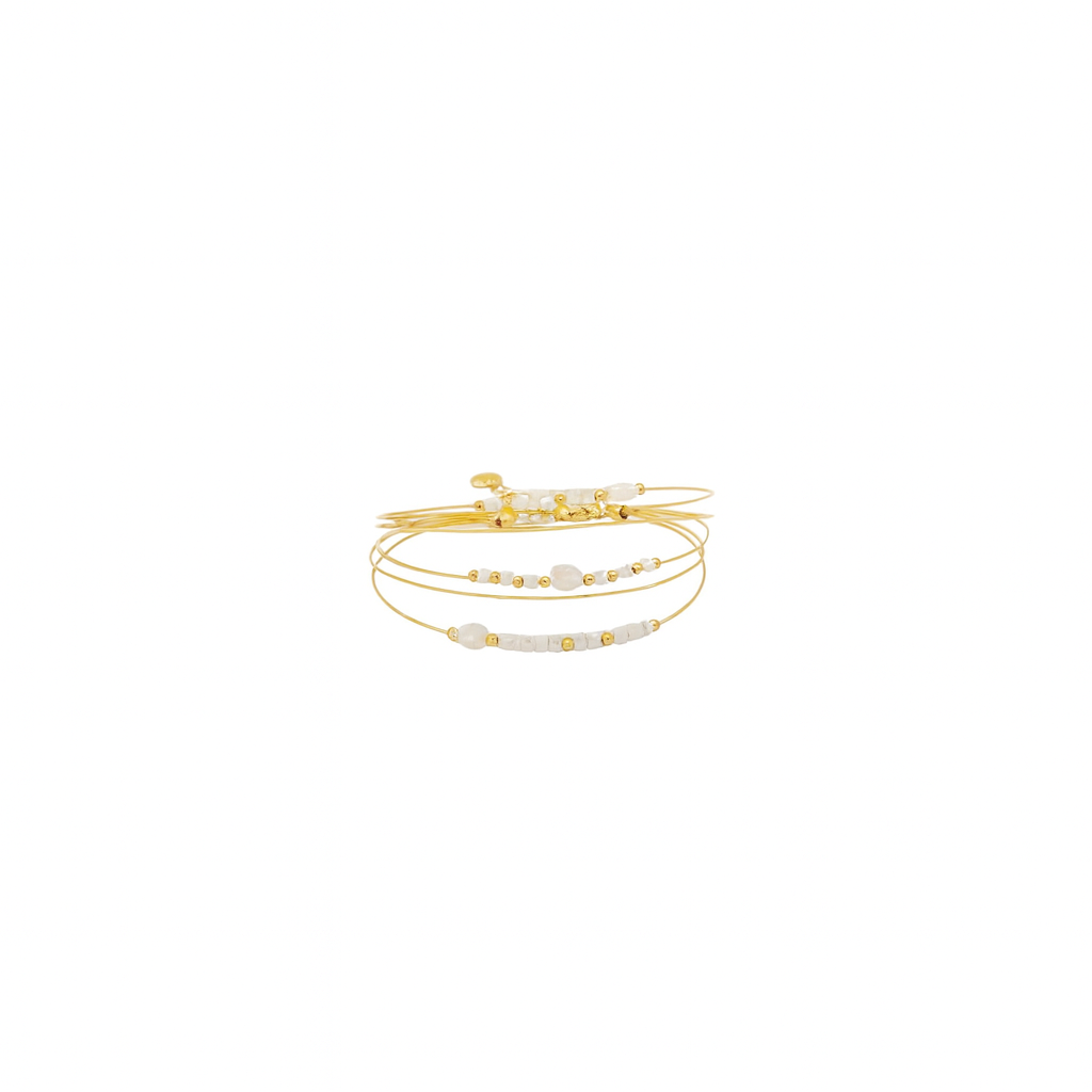 Golden Pearl Bracelet Set