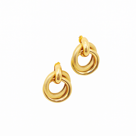 Gold Double Hoop