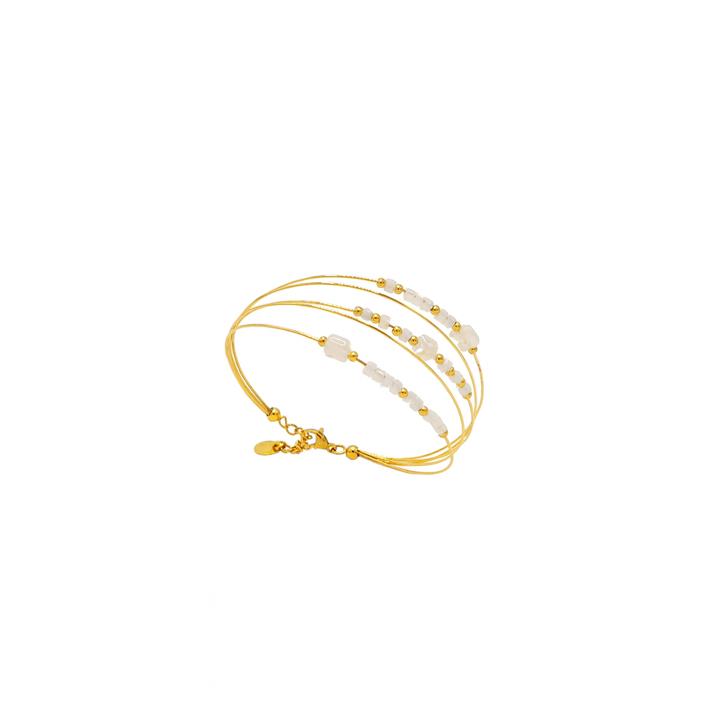 Golden Pearl Bracelet Set